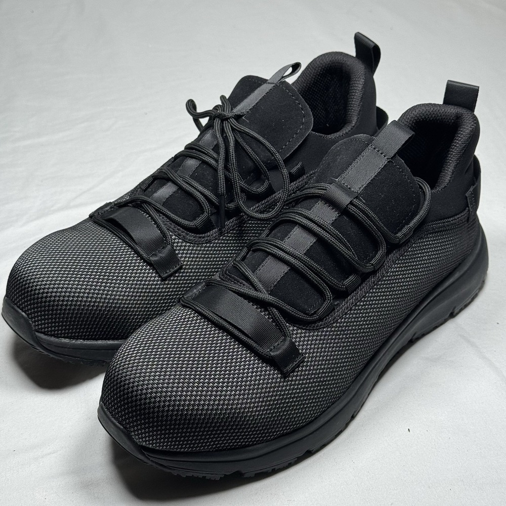 Mens Safety Toe Work Shoes Black Size 10 EU 44 Lightweight Work Sneakers